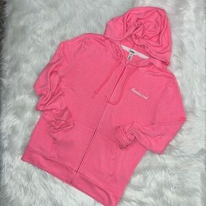 PINK Victoria’s Secret VS lightweight zip up hoodie Small